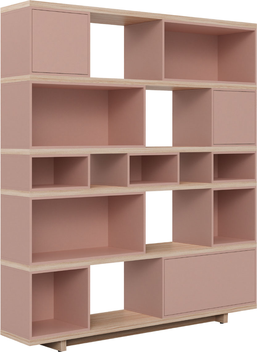 VOX Balance Bücherregal breit einfarbig powder pink