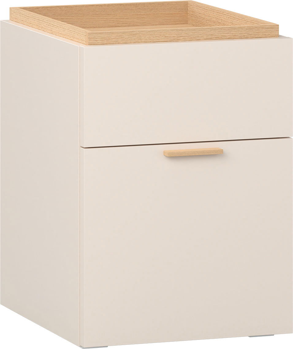 VOX 4 You Fresh Nachttisch sand beige/oak mit Griffe Eiche