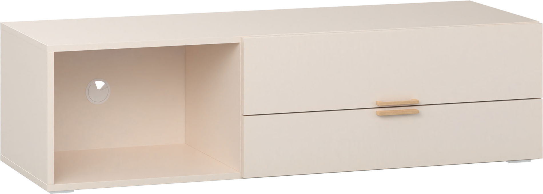 VOX 4 You Fresh TV-Schrank schmal sand beige mit Griffe Eiche