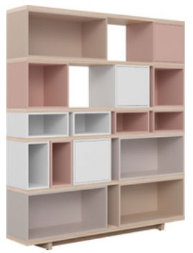 VOX Balance Bücherregal breit beige/powder pink/grey beige