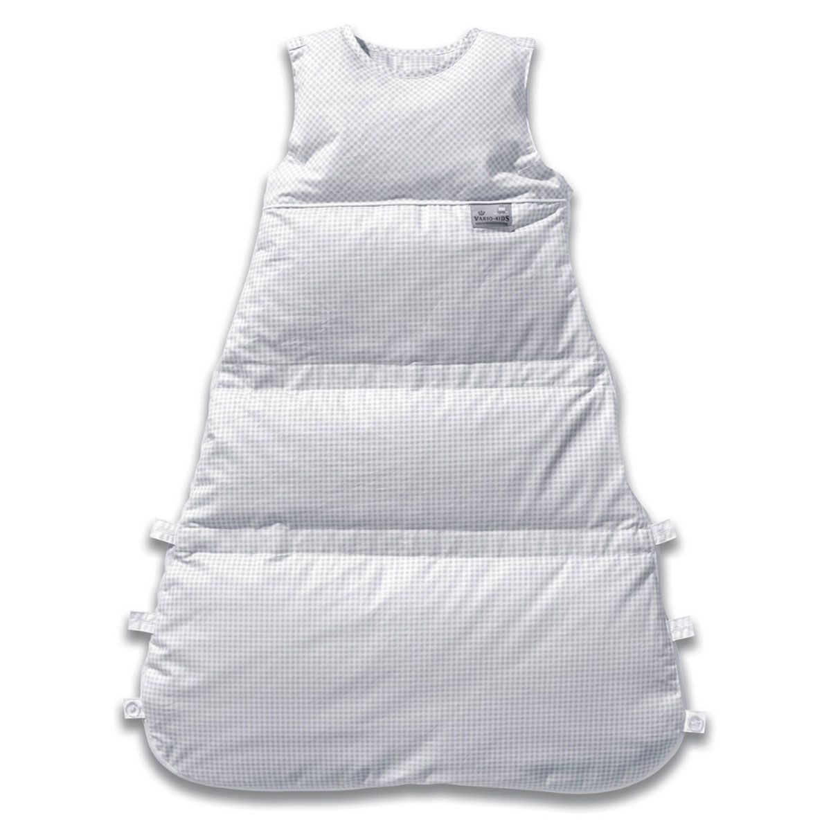 Artländer ARO Vario Baby Schlafsack Daune 80 cm (70-80 cm) Vichy Karo Silber Creativ Line