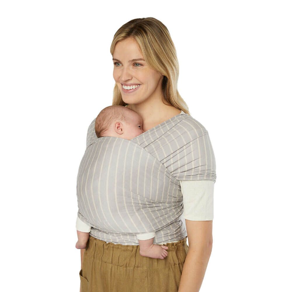 Ergobaby Aura Wrap Tragetuch Strickstoff Grey Stripes