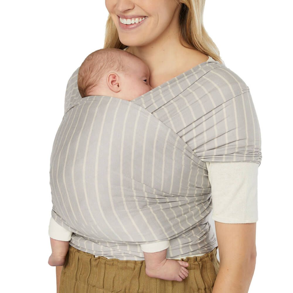 Ergobaby Aura Wrap Tragetuch Strickstoff Grey Stripes