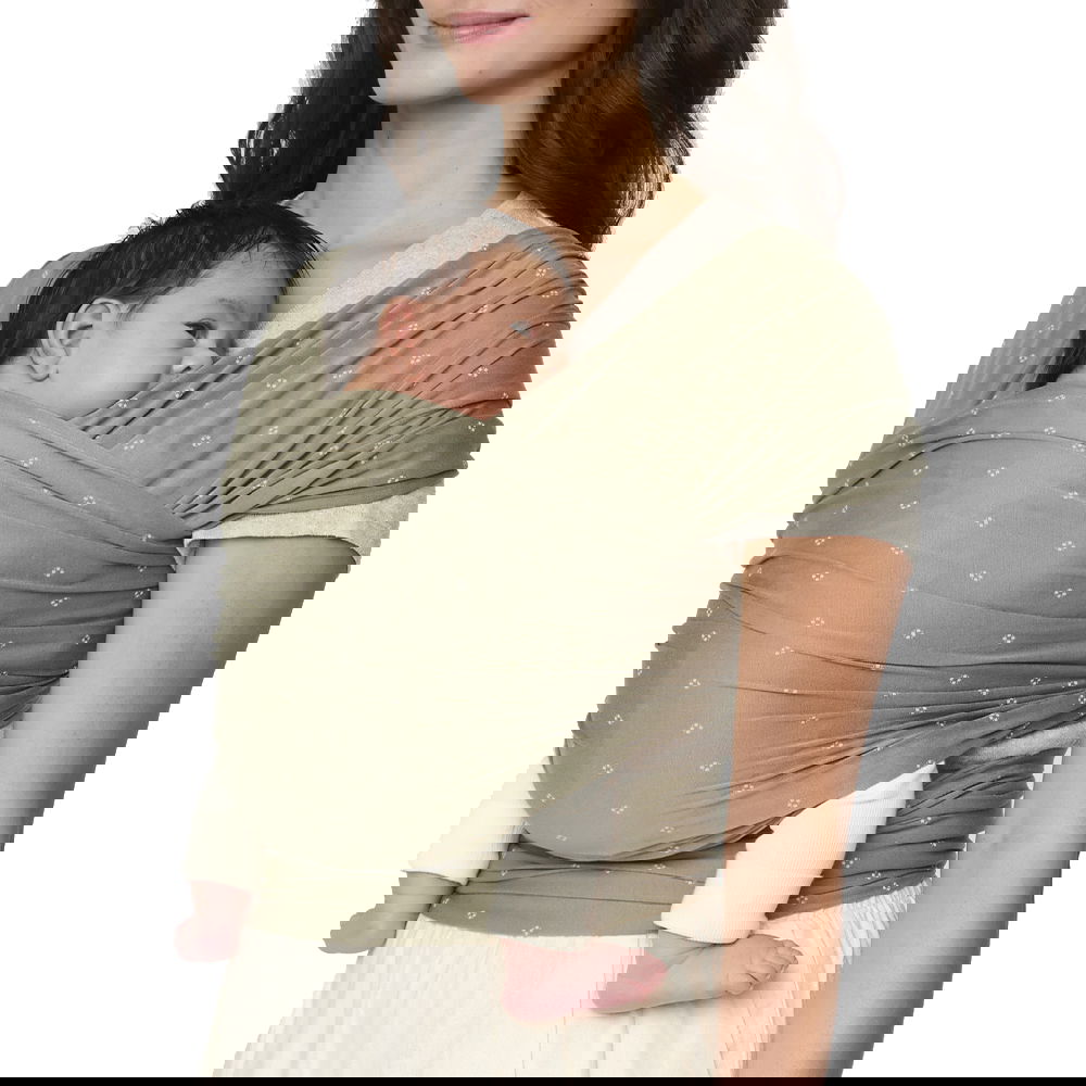 Ergobaby Aura Wrap Tragetuch Strickstoff Olive Diamonds