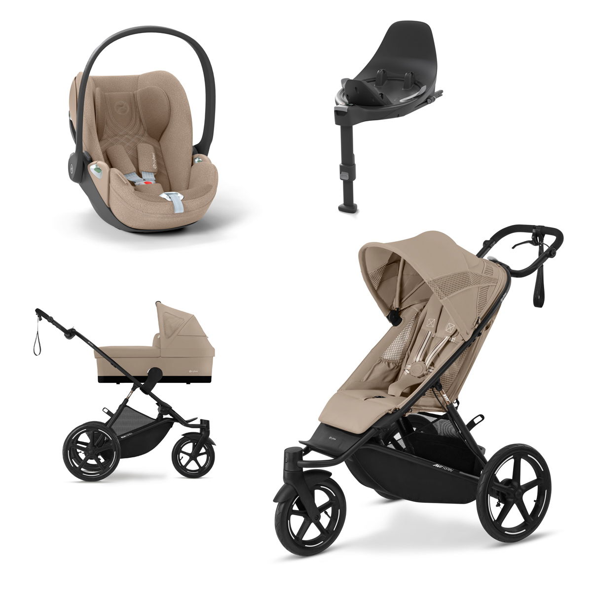 CYBEX AVI SPIN Kinderwagen Bundle Almond Beige