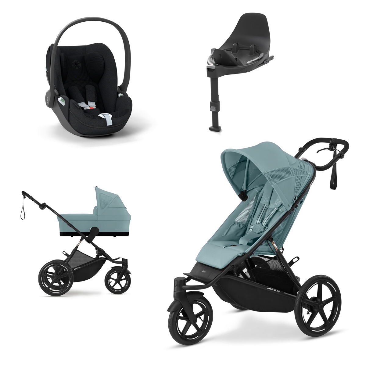 CYBEX AVI SPIN Kinderwagen Bundle Stormy Blue