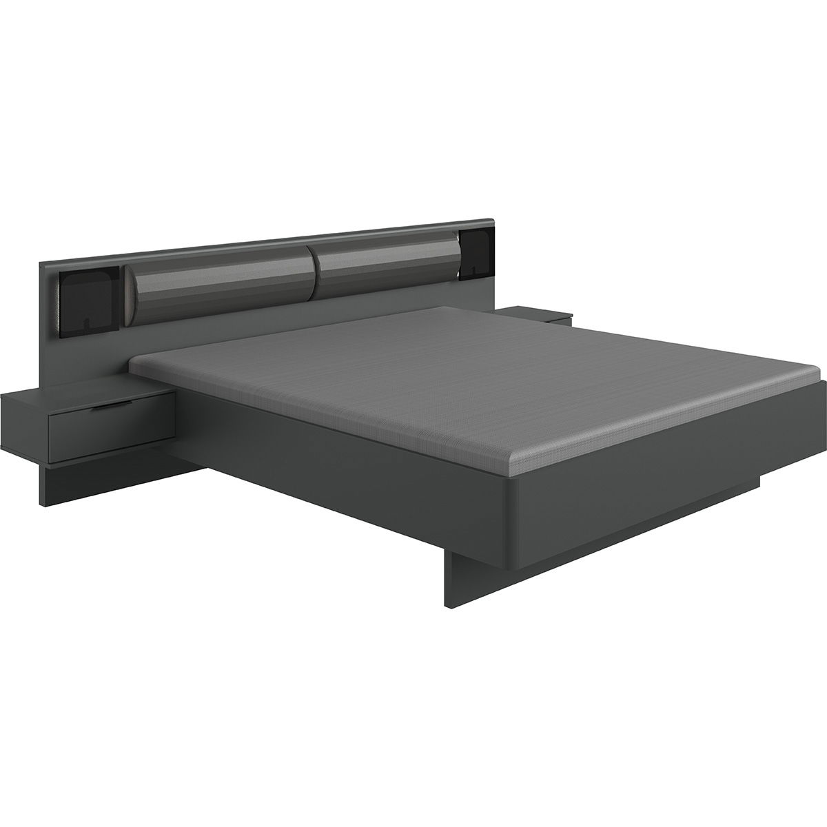 Wimex Barcelona Futonbett 180 x 200 cm Kunstleder Graphit