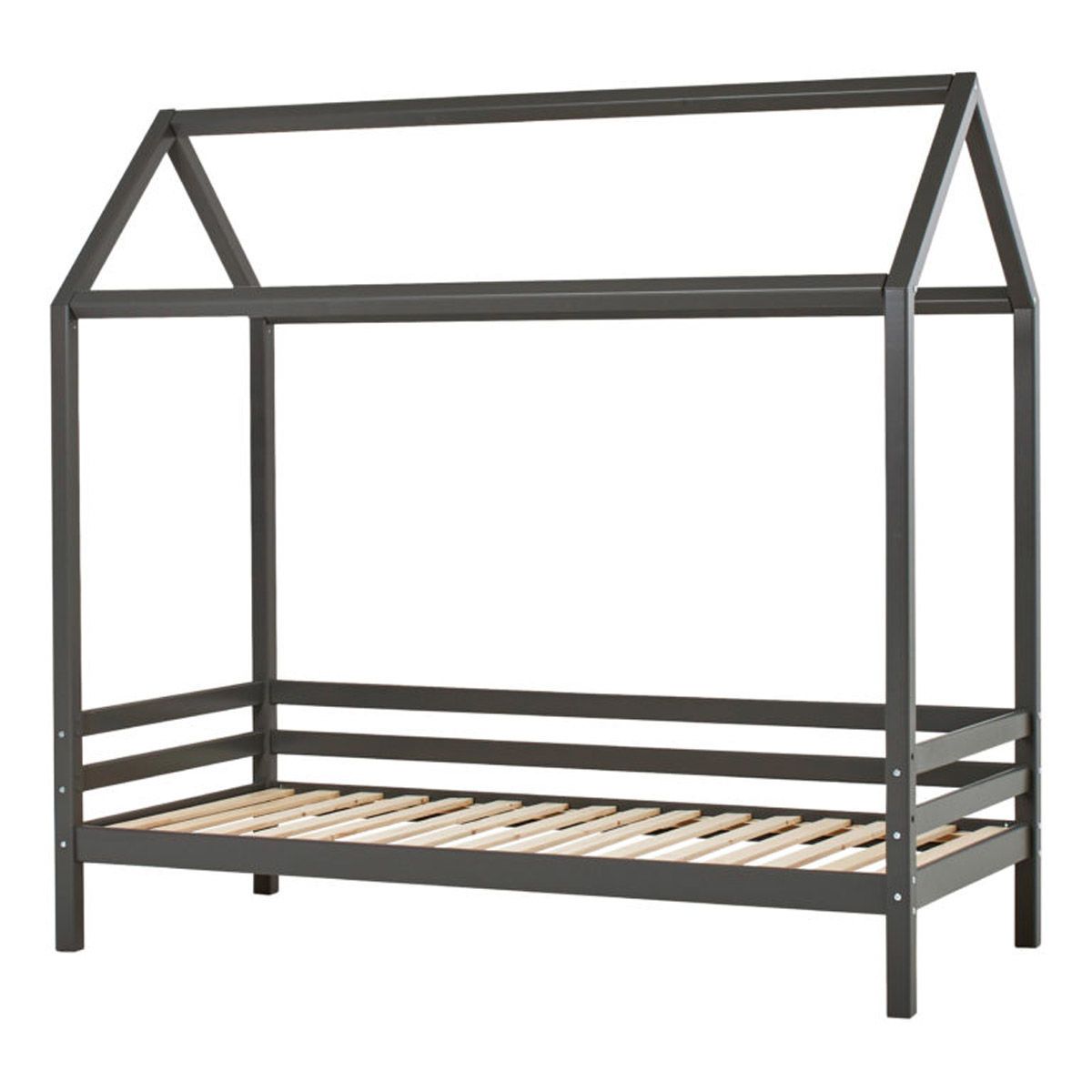 Hoppekids Hausbett ECO Dream  90x200cm smoked pearl - viel Zubehör wählbar