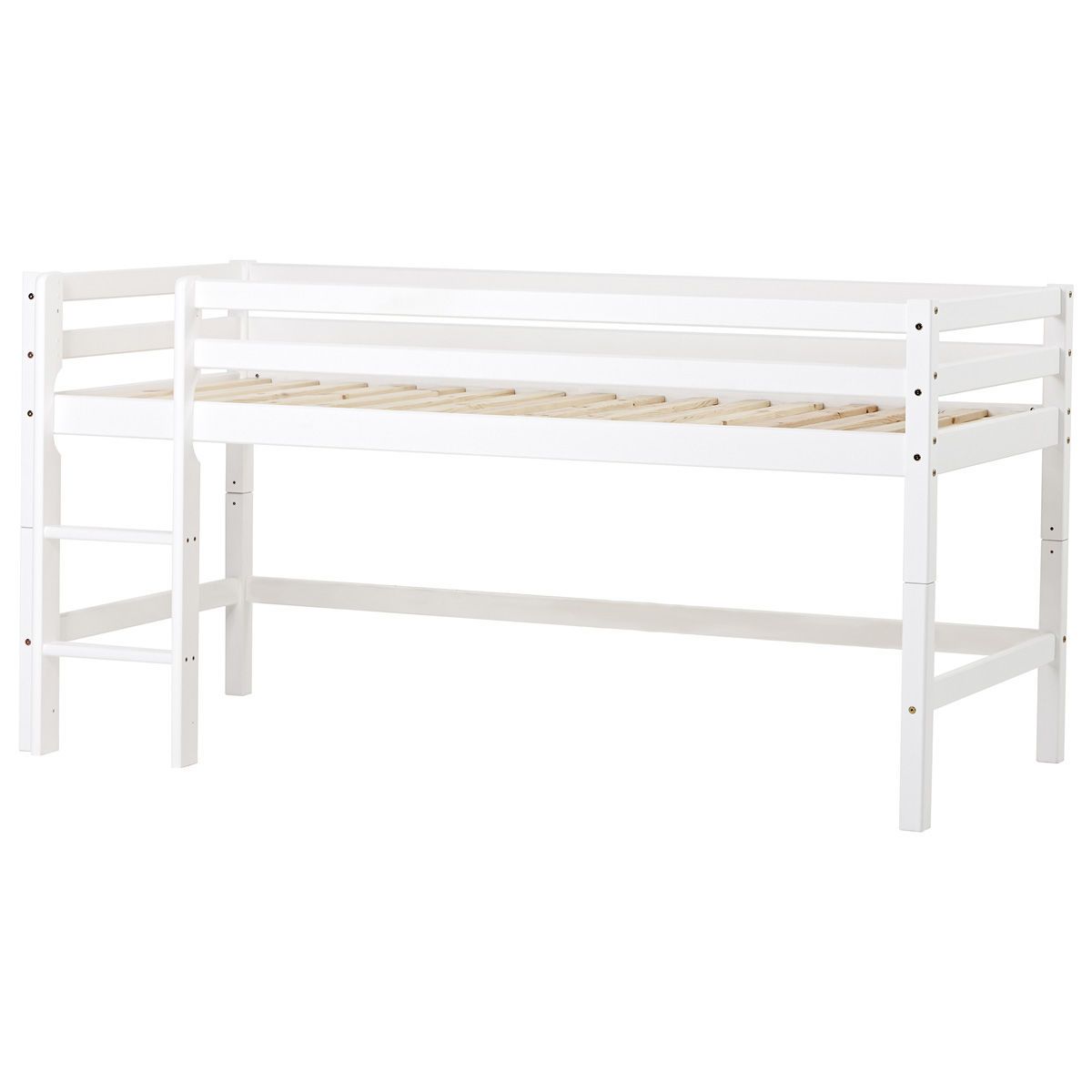 Hoppekids Halbhohes Bett ECO Dream 90x200 cm mit gerader Leiter | teilbar