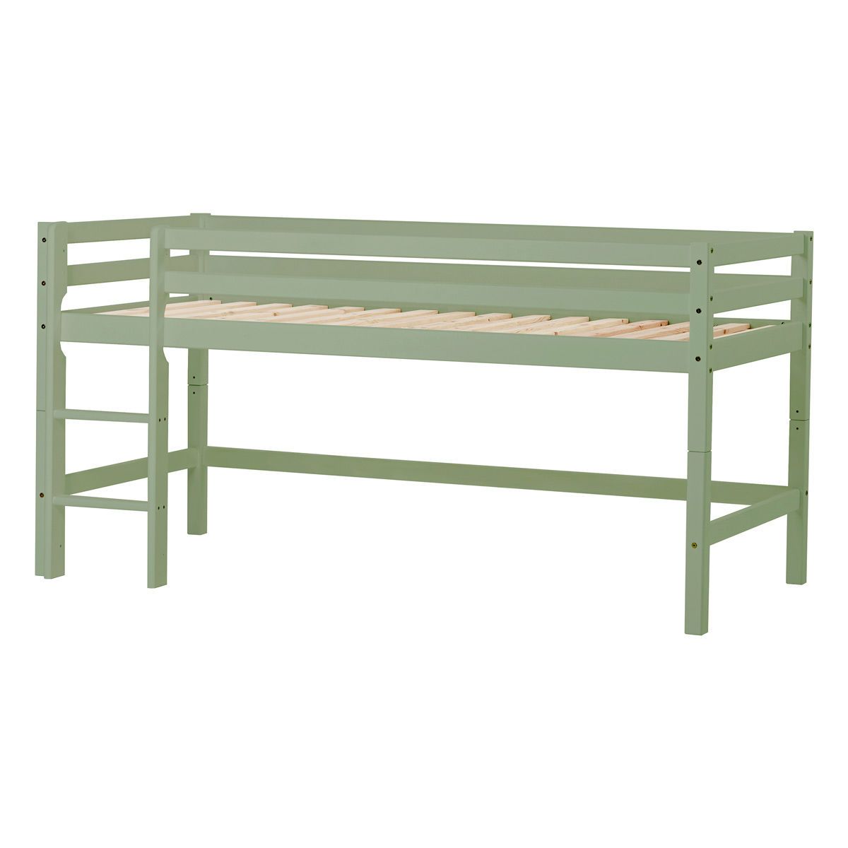 Hoppekids Halbhohes Bett ECO Dream Pale Green 90 x 200 cm | zum Toppreis