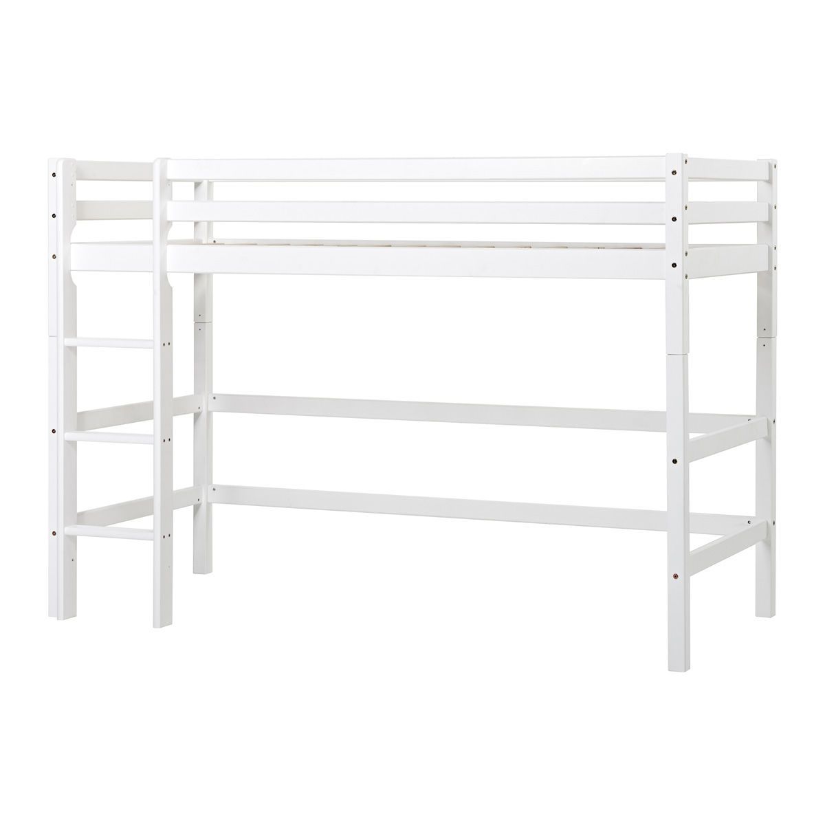 Hoppekids Mittelhohes Bett ECO Dream 90x200 cm mit gerader Leiter | teilbar