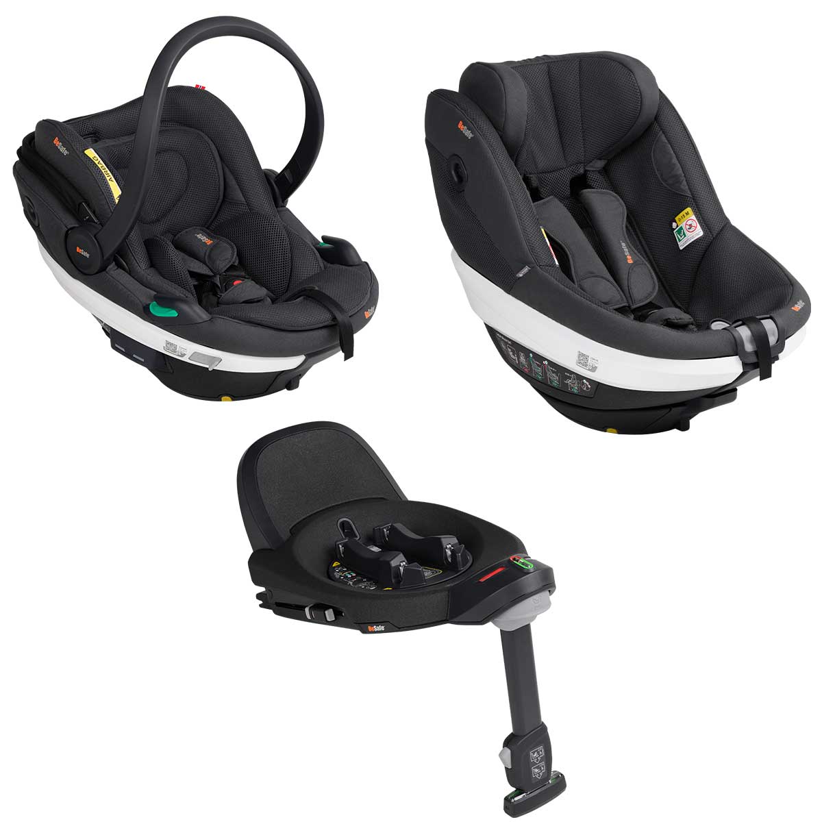 BeSafe Go Beyond Babyschale und Beyond 360 Autositz mit Base Anthracite Mesh