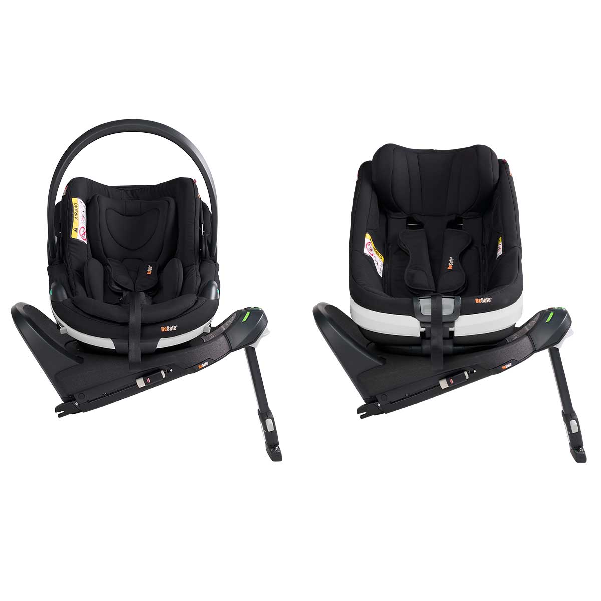 BeSafe Go Beyond Babyschale und Beyond 360 Autositz mit 2 Bases Fresh Black Cab