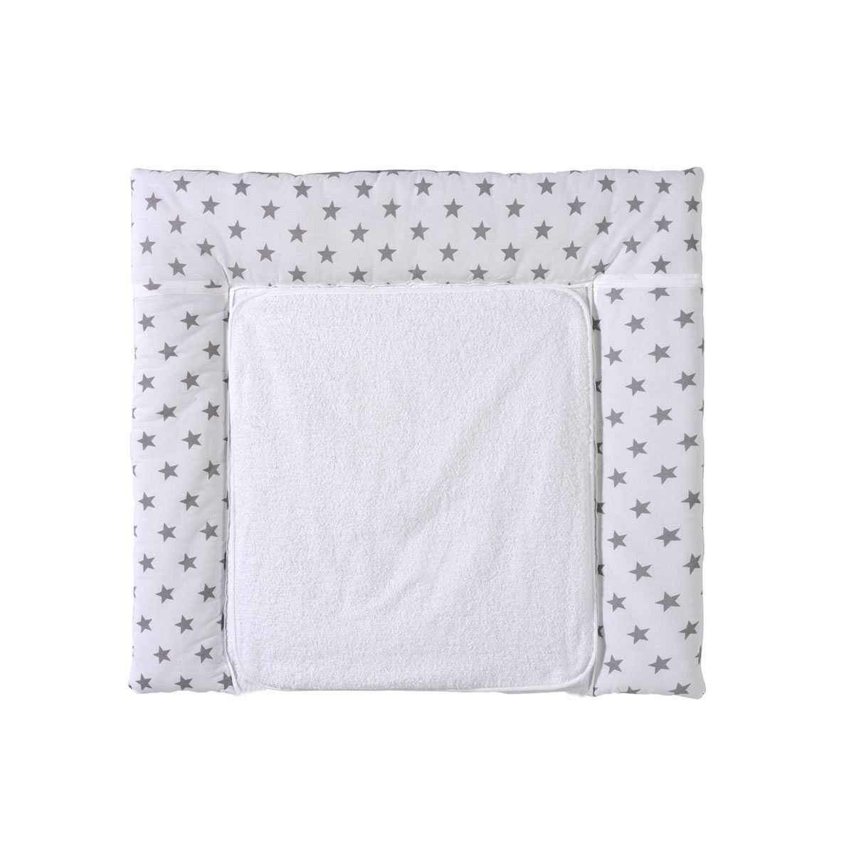 Schardt Wickelauflage Big Stars grey 80x75 cm inkl. abnehmbarem Frotteebezug