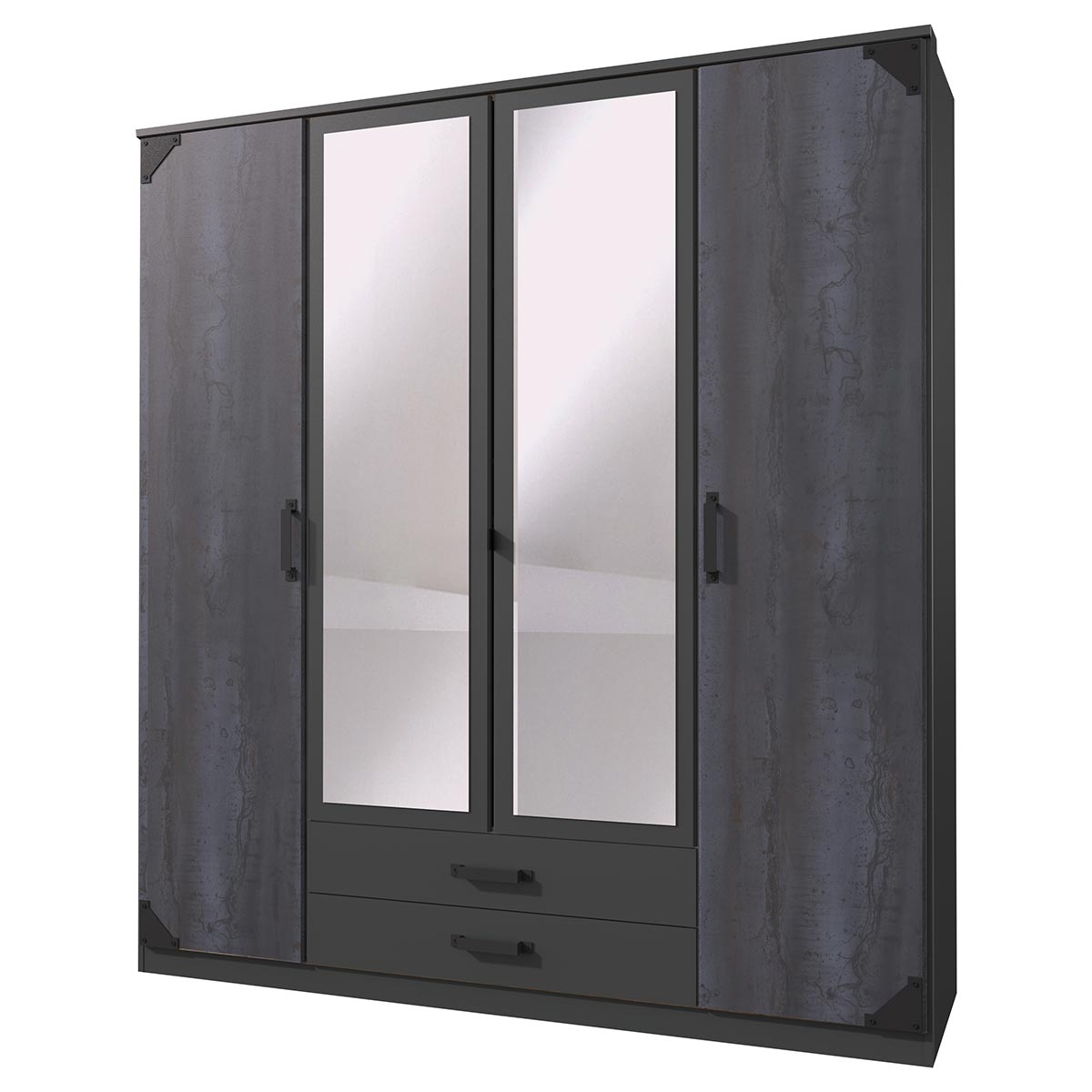 Wimex Bochum Kleiderschrank 180 cm Graphit/digi-steel-Optik