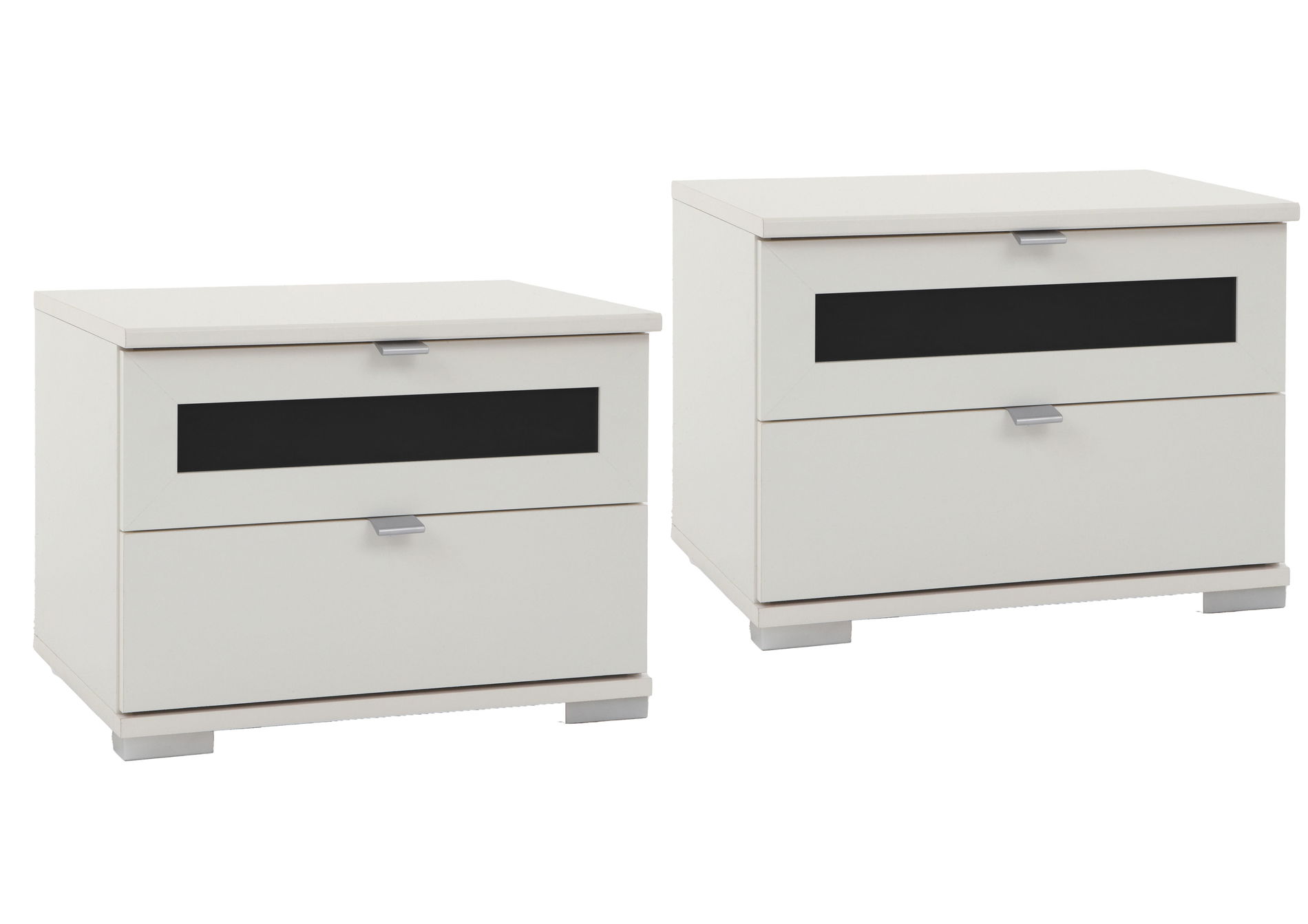 Wimex Box Plus Nachtschrank Paar Weiß/Schwarz