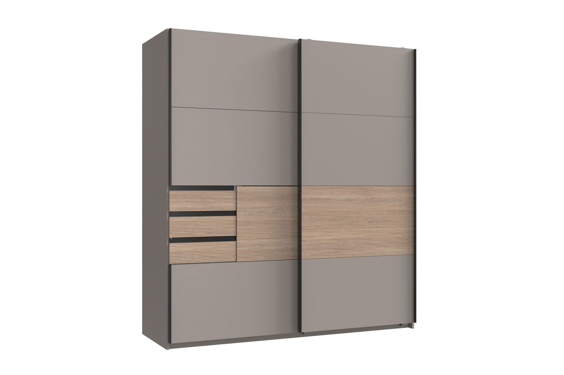 Wimex Bremen Schwebetürenschrank Saharagrau/Multiplex