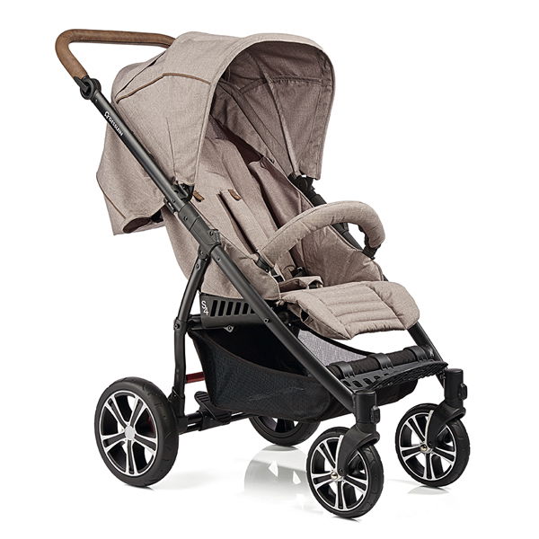 Gesslein S4 Air Plus Sport Buggy Gestell schwarz, Ledergriff tabak, taupe