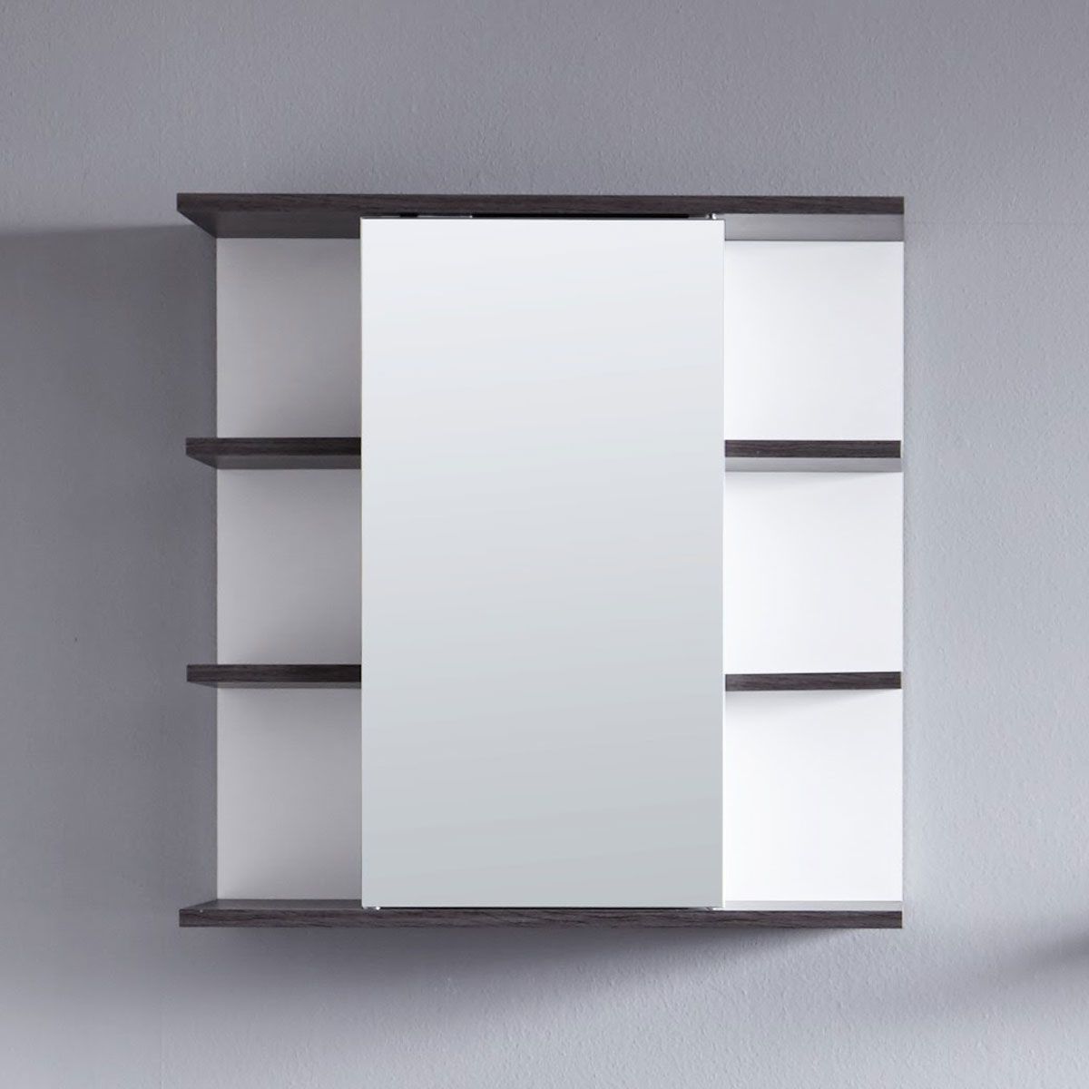 trendteam San Diego Spiegelschrank weiß / rauchsilber