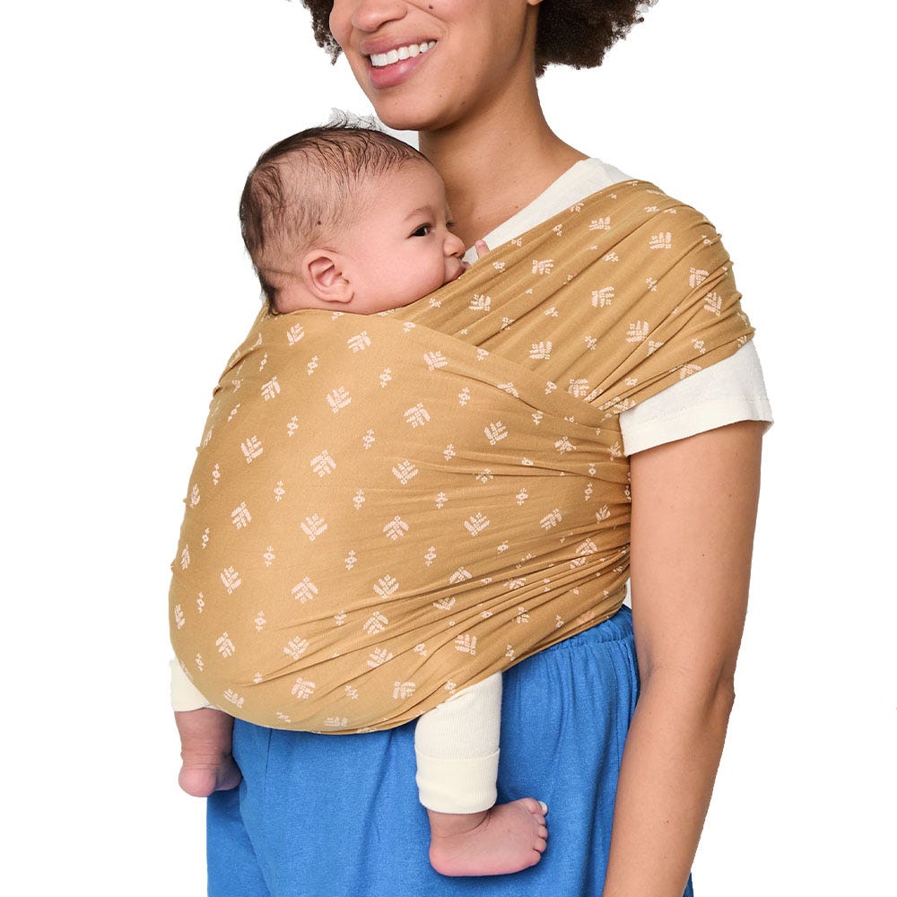 Ergobaby Aura Wrap Tragetuch Strickstoff Camel Harvest