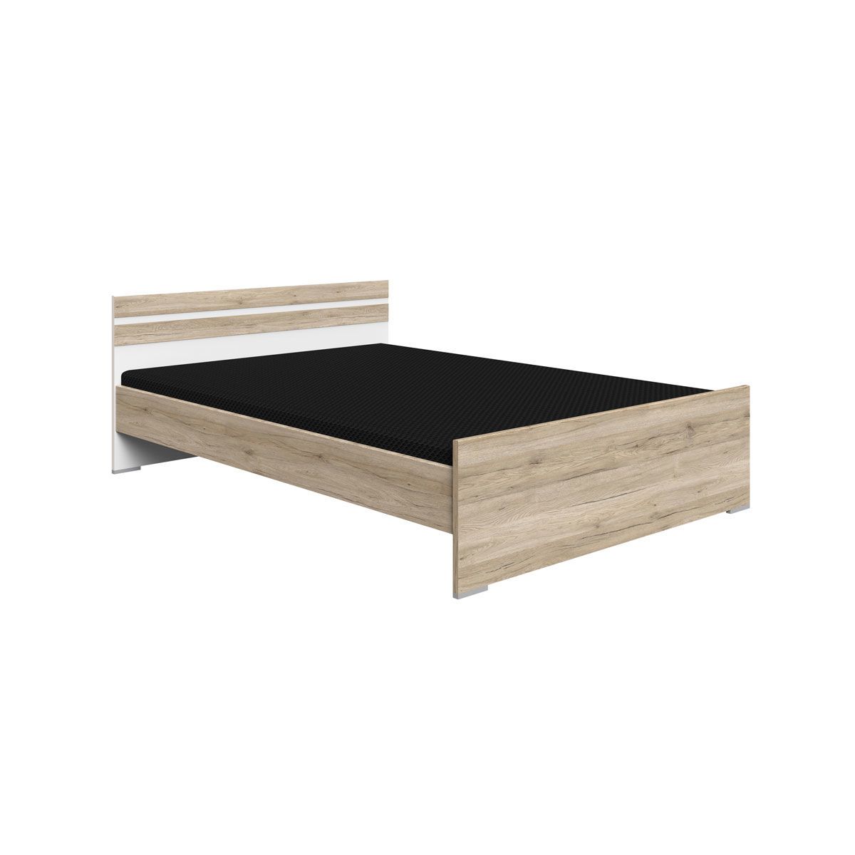 Wimex Cariba Jugendbett 140x200 cm San Remo-Eiche-Nachbildung / Weiß
