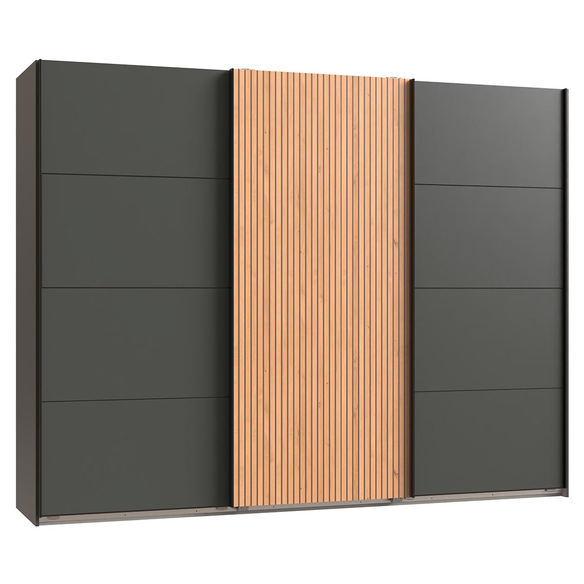 Wimex Casablanca Schwebetürenschrank 270 cm Graphit/Artisan-Eiche Dekor