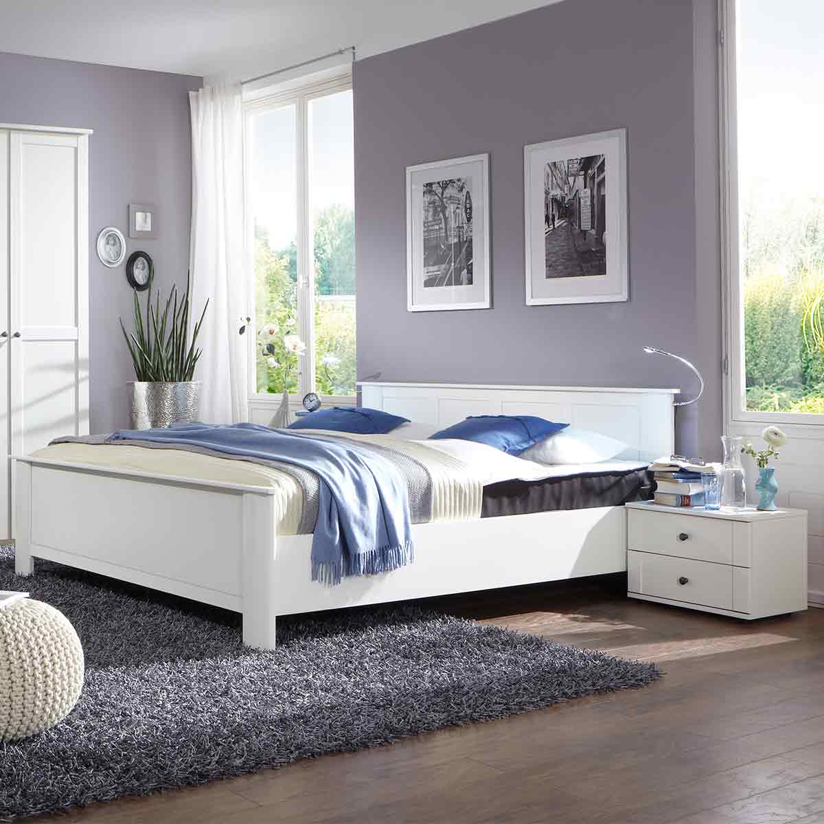 Wimex Chalet Schlafzimmer 3-tlg. Weiß Bett 180cm