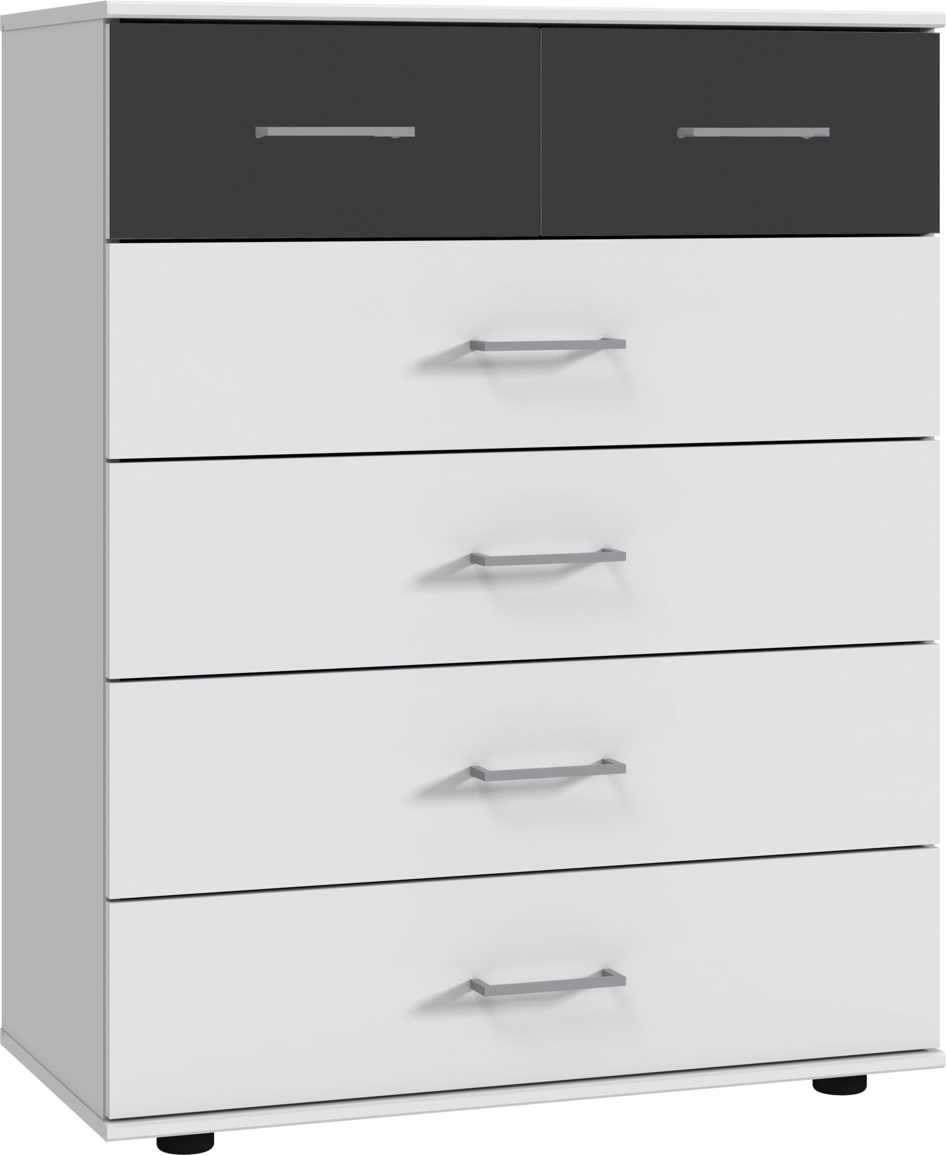 Wimex Cheep Schubkastenkommode 6S Weiß/Grafit