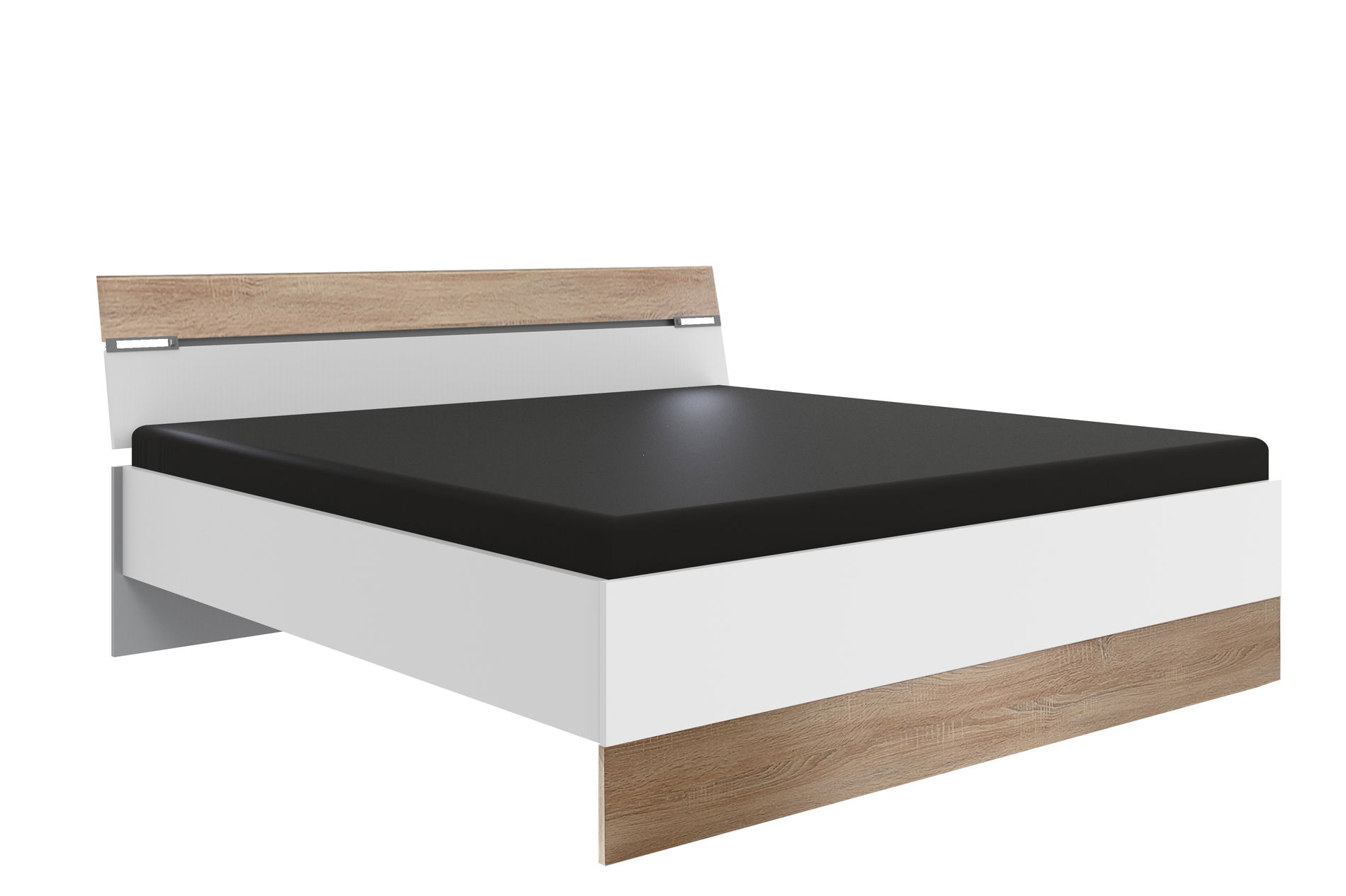 Wimex Cheep Bett 180 x 200 cm Weiß/Eiche sägerau-Nachbildung