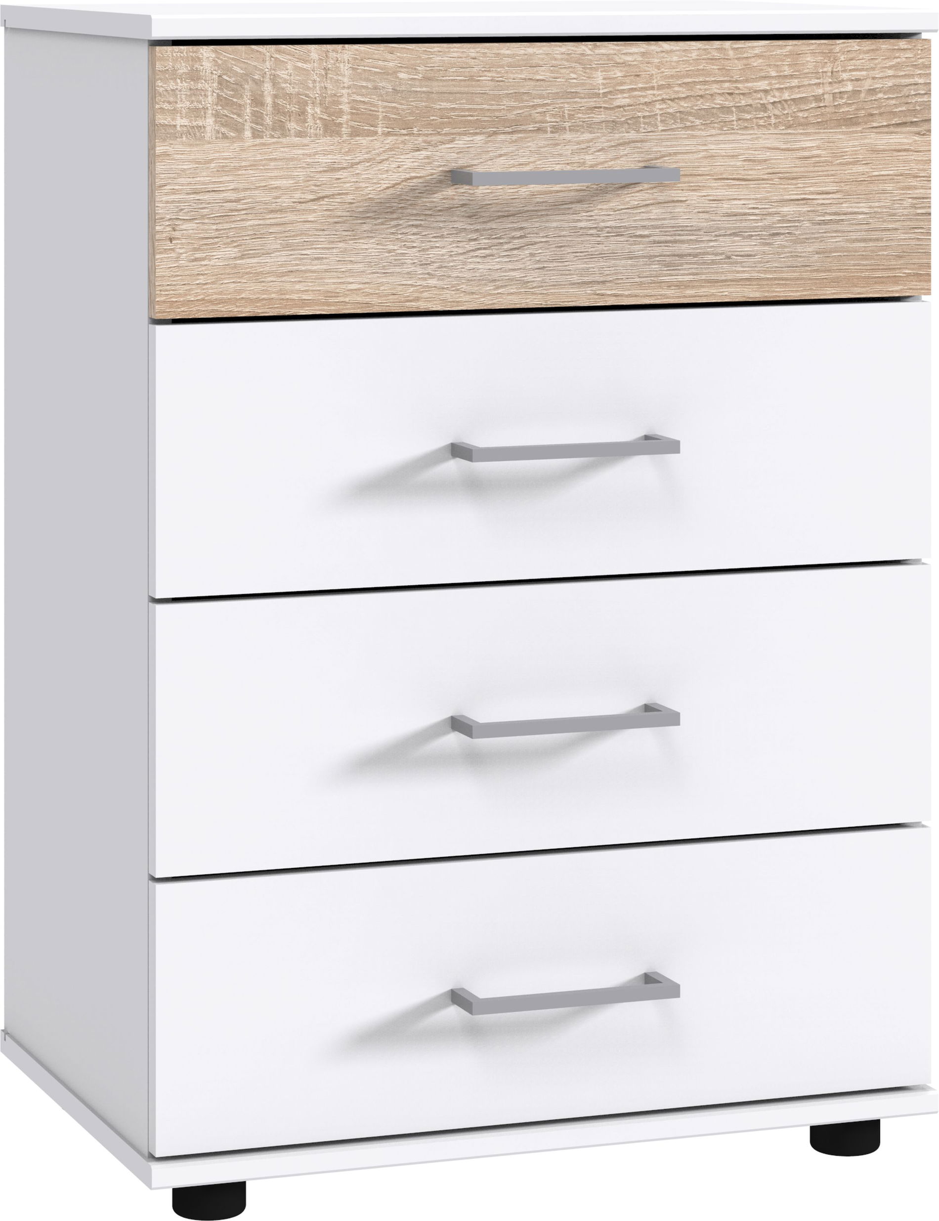 Wimex Cheep Nachtschrank 74 cm Weiß/Eiche sägerau-Nachbildung