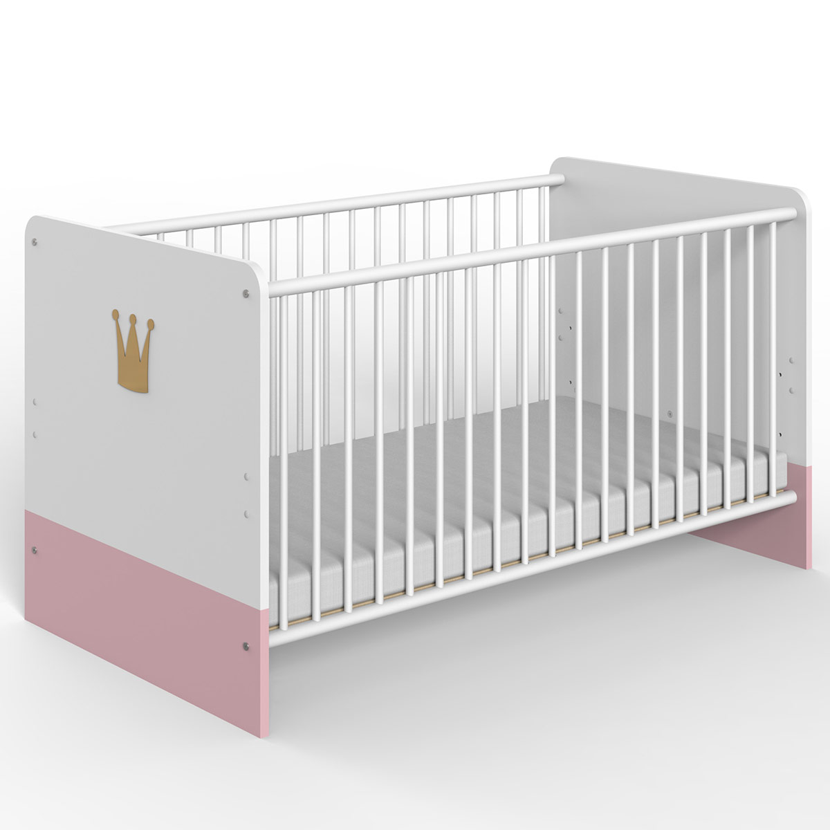 Wimex Cindy2 Babybett 70 x 140 cm Weiß/Rose