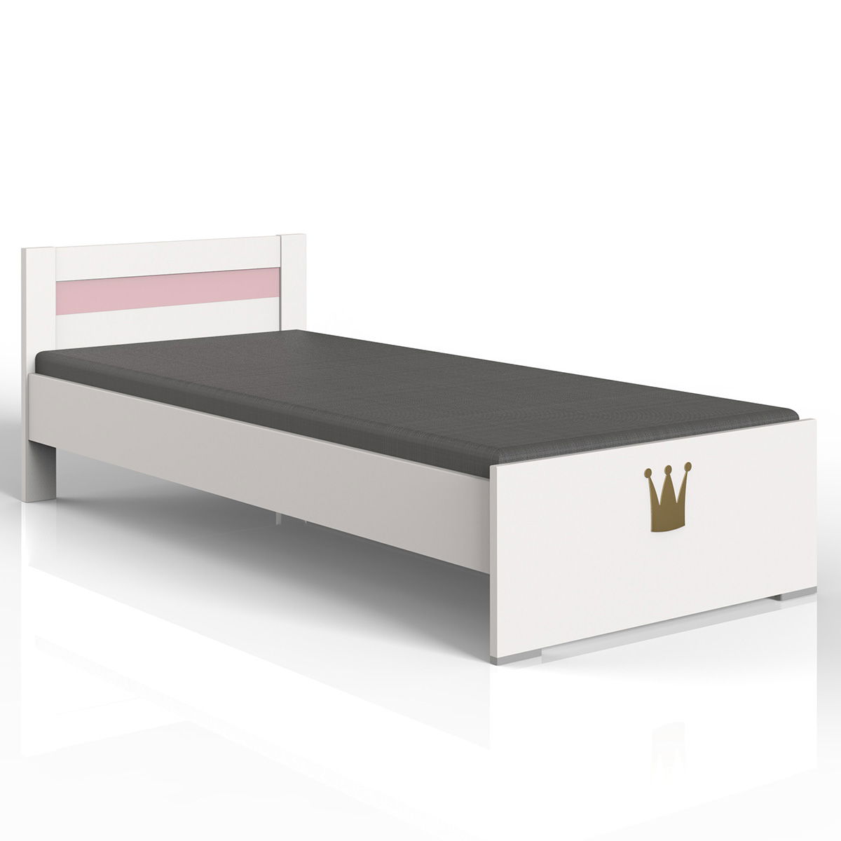 Wimex Cindy2 Bett 90 x 200 cm Weiß/Rose