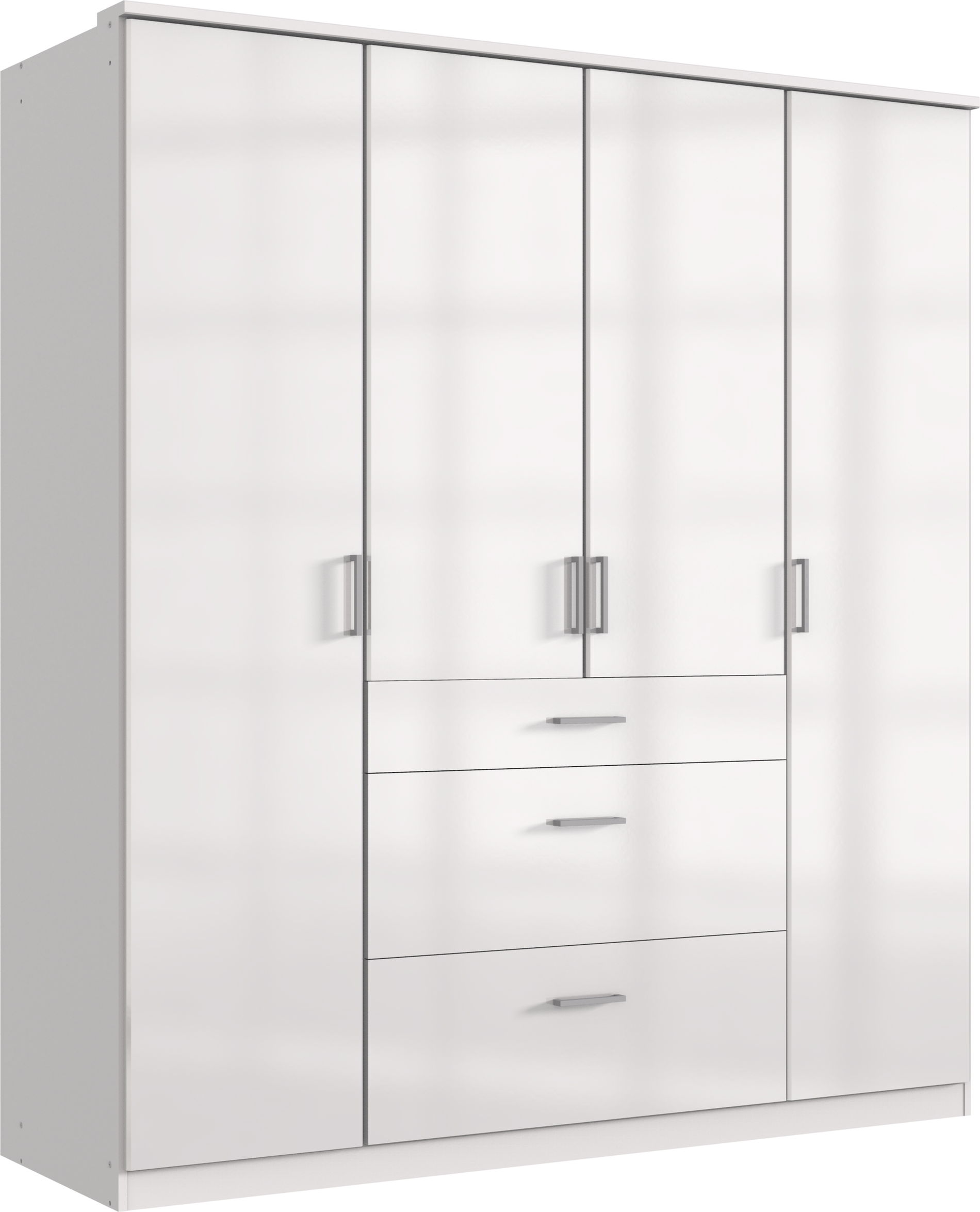 Wimex Clack Drehtürenschrank 180 CM Hochglanz Lack Weiss
