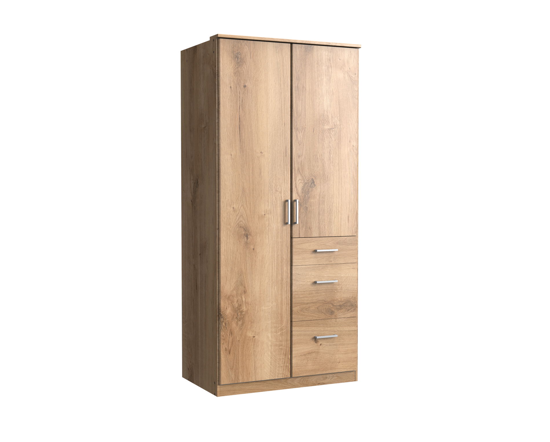 Wimex Click Drehtürenschrank 90 CM, Plankeneiche Nachbildung