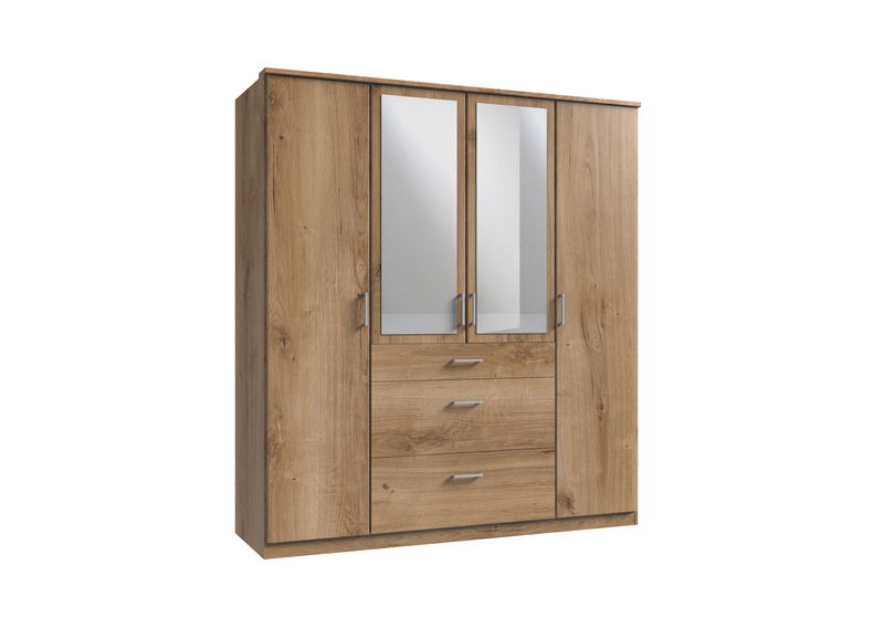 Wimex Click Drehtürenschrank 180CM & Spiegel Plankeneiche Nachbildung Wimex Click Drehtürenschrank 180CM & Spiegel Plankeneiche Nachbildung