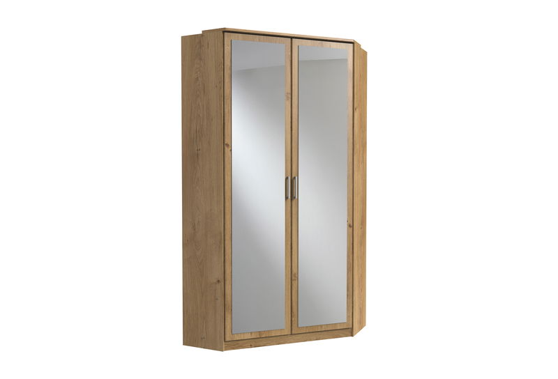 Wimex Click Eckschrank mit 2 Spiegeln Plankeneiche Nachbildung Wimex Click Eckschrank mit 2 Spiegeln Plankeneiche Nachbildung