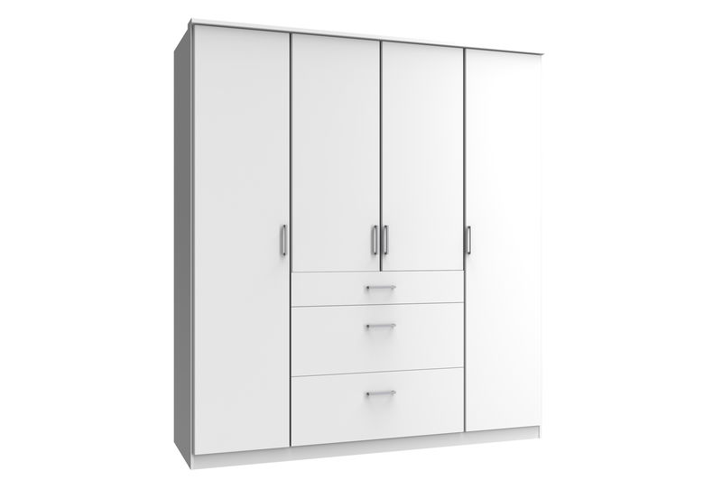 Wimex Click Drehtürenschrank 180 CM Weiss Wimex Click Drehtürenschrank 180 CM Weiss
