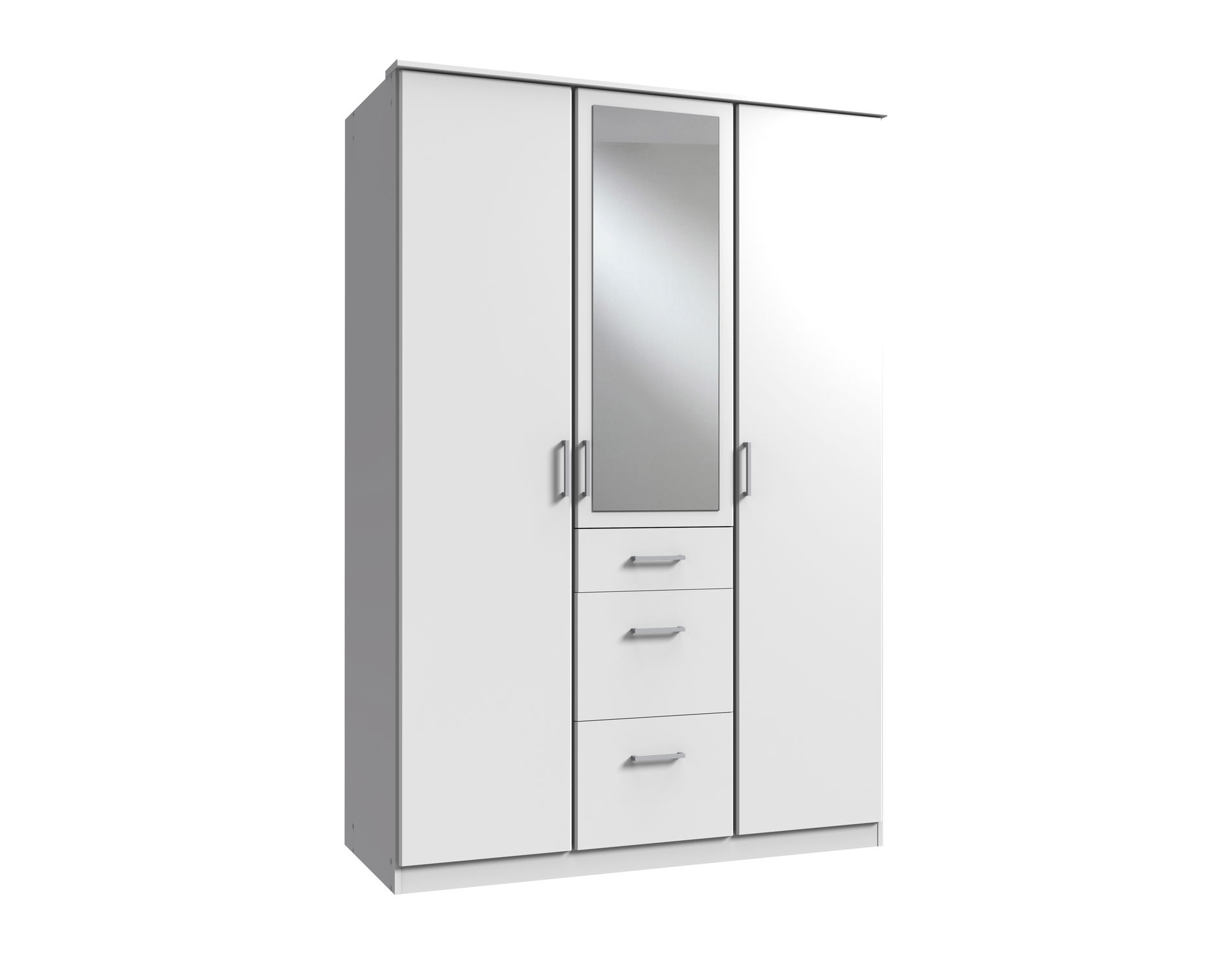 Wimex Click Drehtürenschrank 135CM & Spiegel Weiss