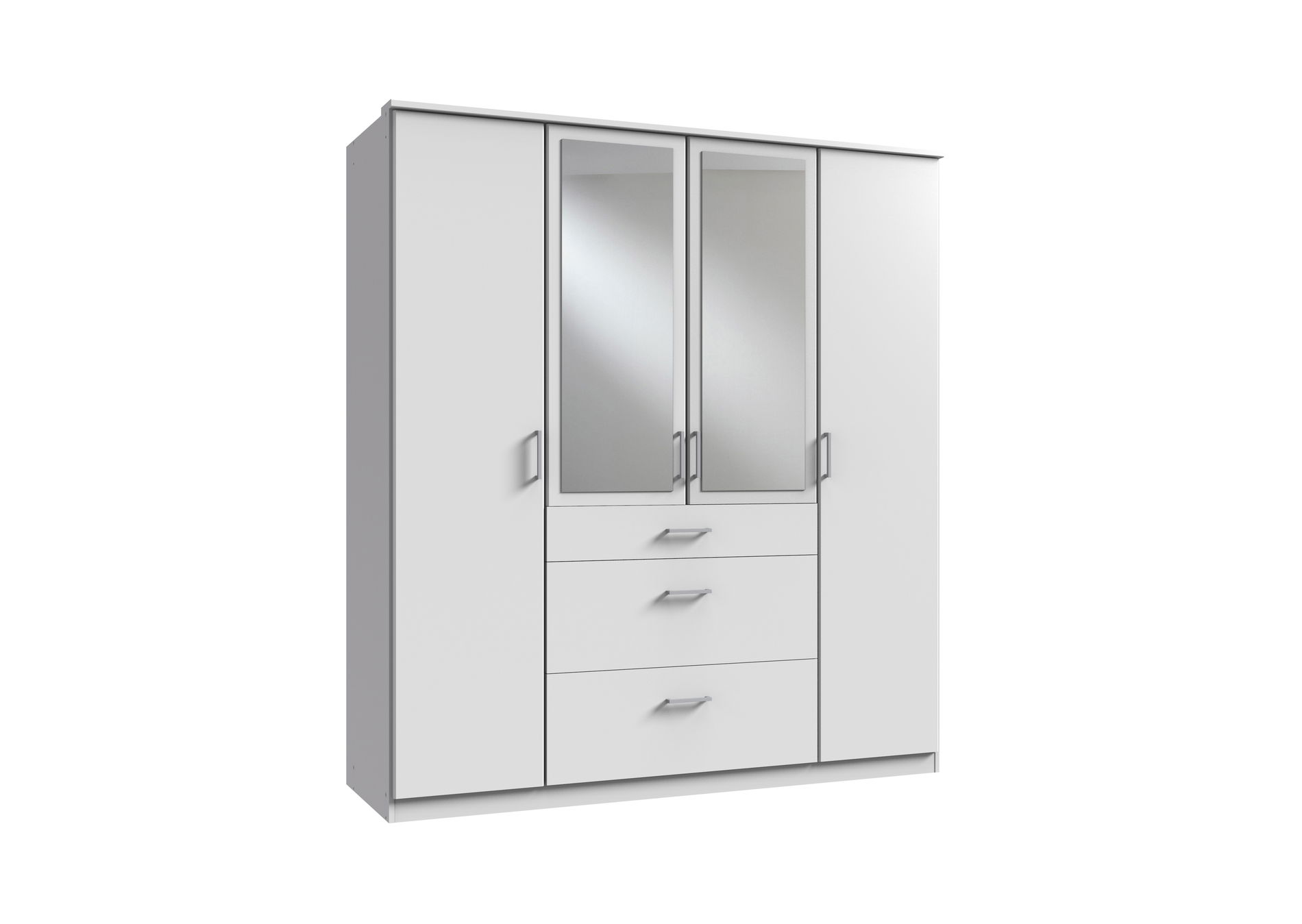 Wimex Click Drehtürenschrank 180CM & Spiegel Weiss