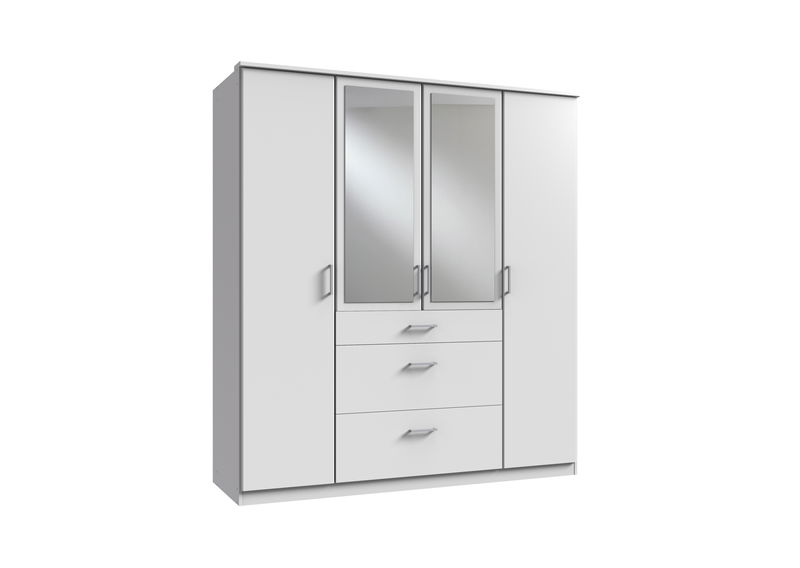 Wimex Click Drehtürenschrank 180CM & Spiegel Weiss Wimex Click Drehtürenschrank 180CM & Spiegel Weiss