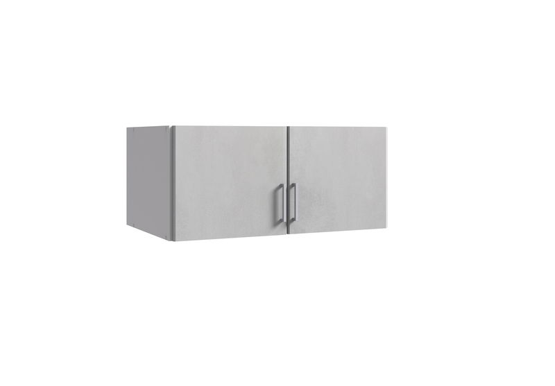 Wimex Click Schrankaufsatz 2-türig 90 CM Weiss / Beton-Nachbildung Lichtgrau Wimex Click Schrankaufsatz 2-türig 90 CM Weiss / Beton-Nachbildung Lichtgrau