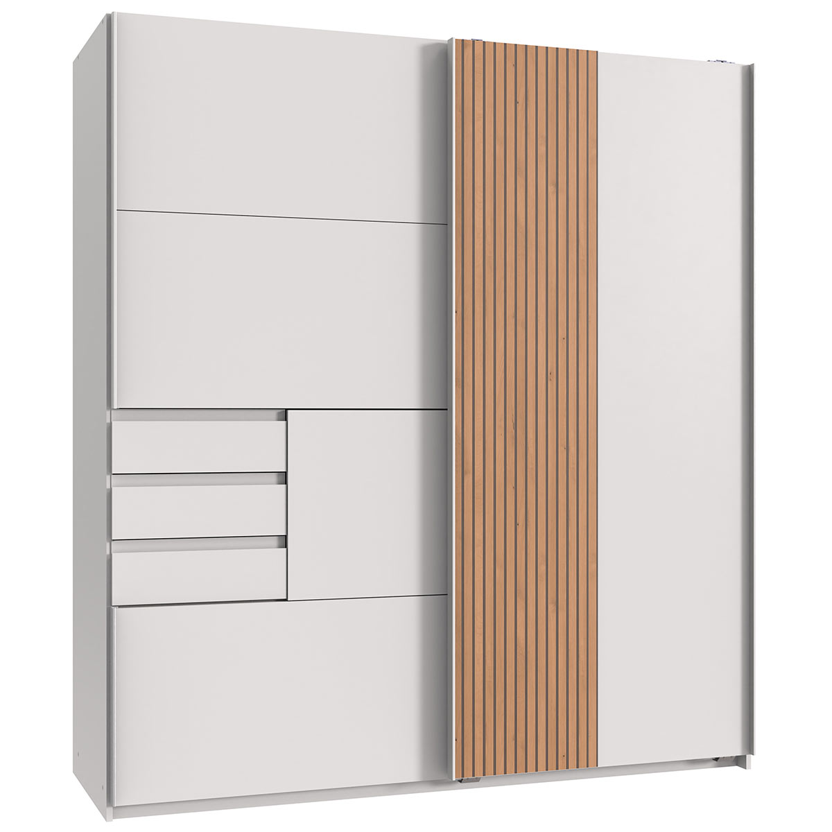 Wimex Coburg Kleiderschrank Weiß/Artisan-Eiche Dekor