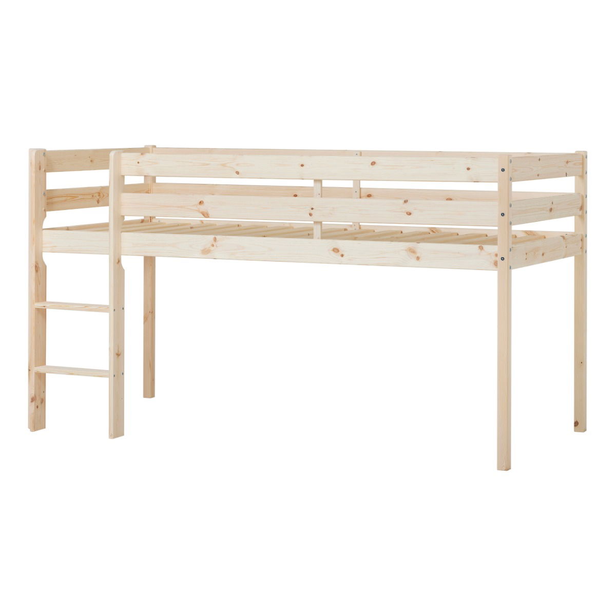 ECO Comfort Halbhochbett 90x200 cm Natur - mit Lattenrost