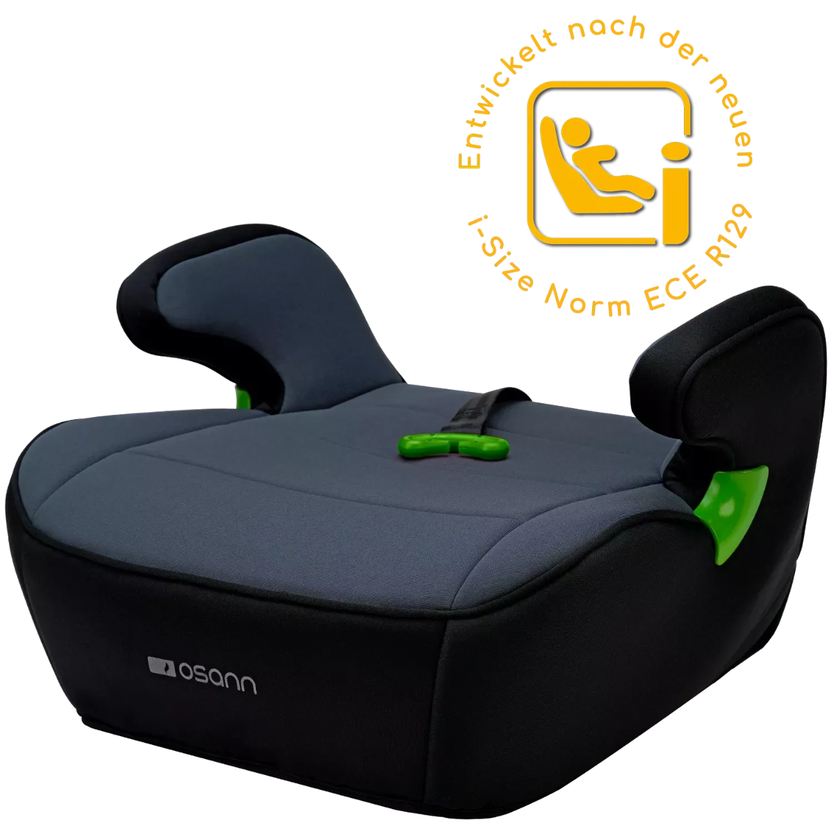 Osann Junior mit Gurtfix i-Size Sitzerhöhung Nero ECE R129 | 126 - 150 cm