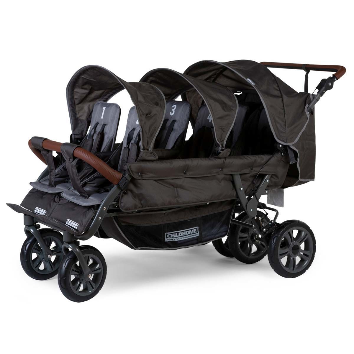 Childhome neuer Six Seater Sechserwagen anthrazit, robust und komfortabel
