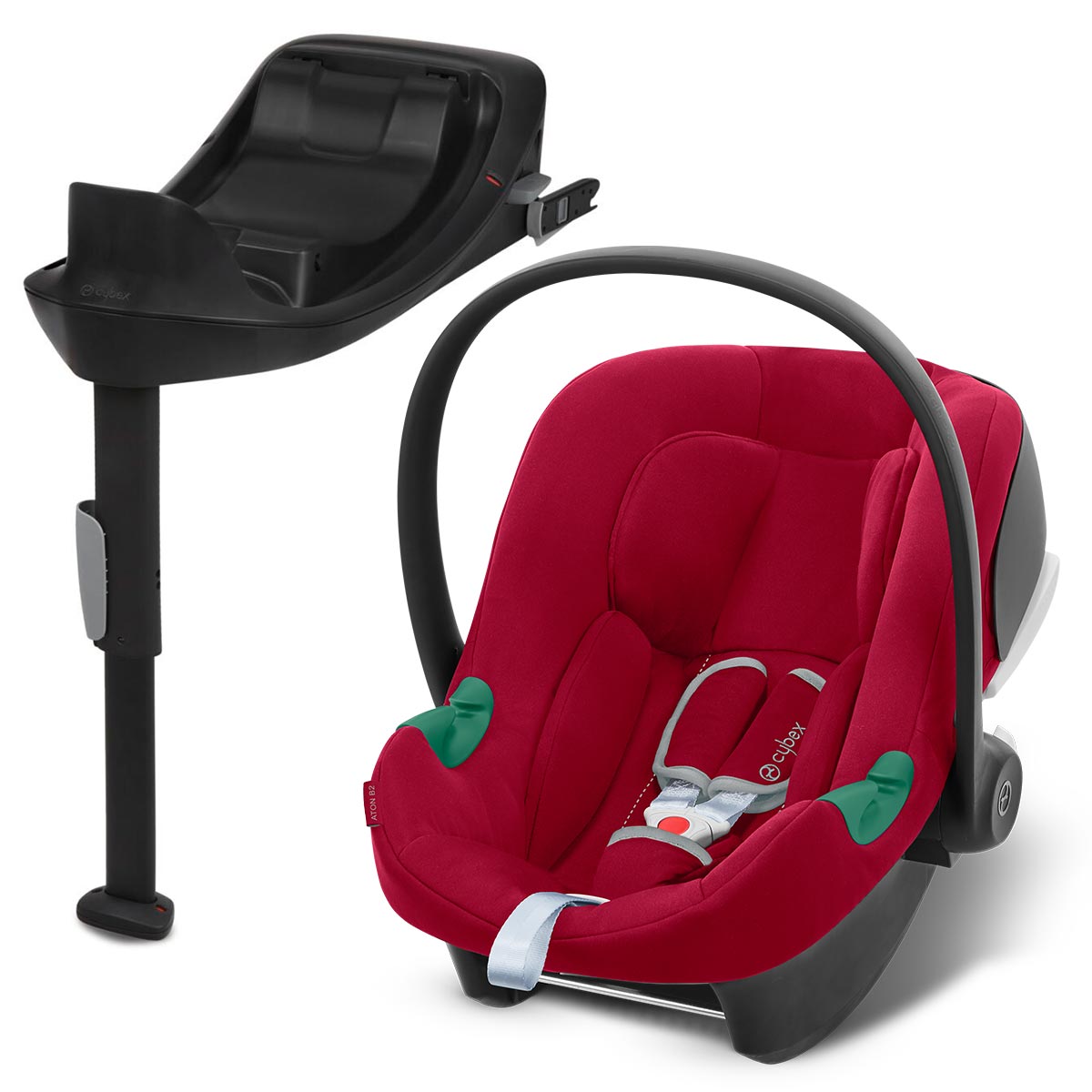 CYBEX Aton B2 i-Size Babyschale Red inklusive Base One Gruppe 0+