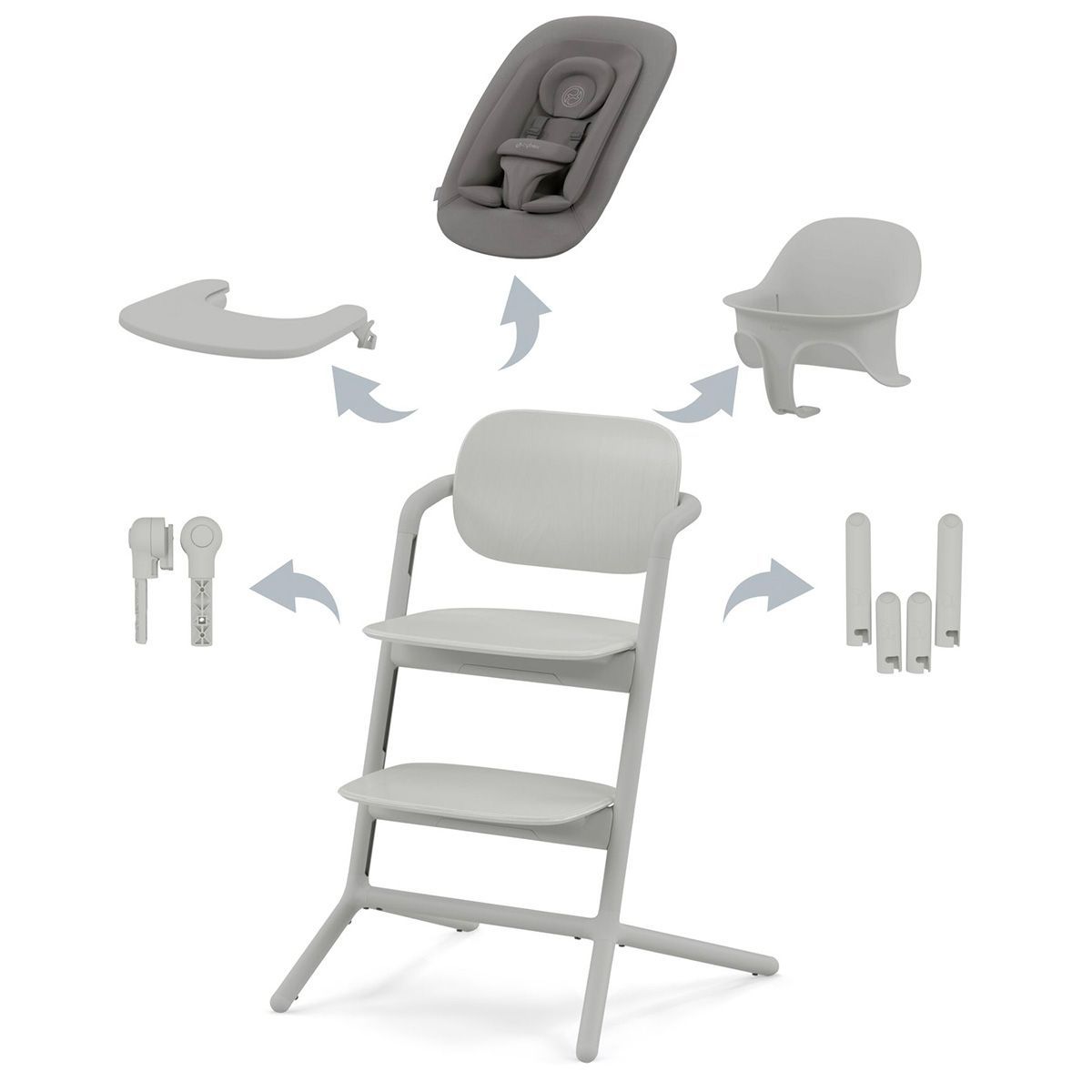 CYBEX LEMO 4in1 Hochstuhl Set Suede Grey