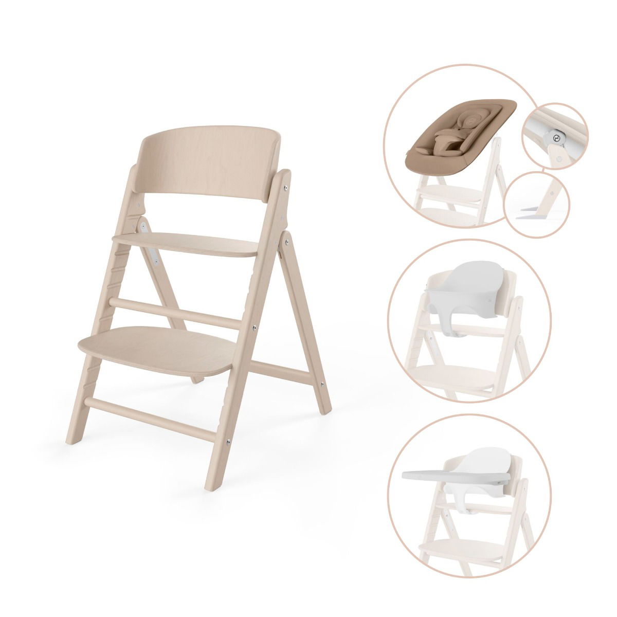 Cybex CLICK&FOLD 4in1 Hochstuhl All Natural | light natural