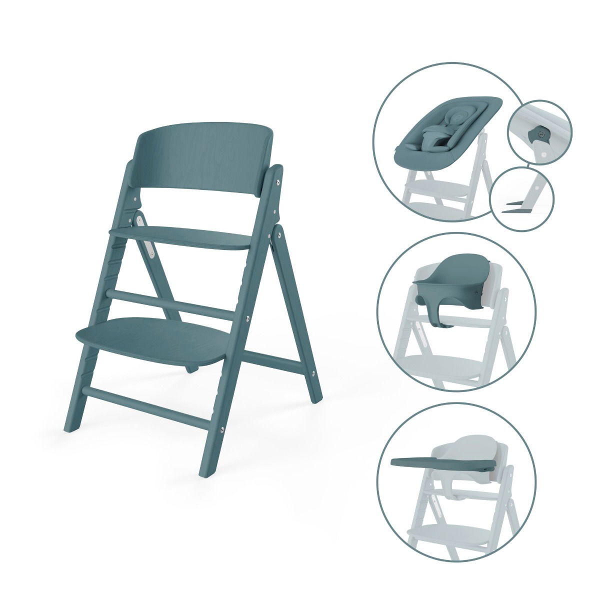 Cybex CLICK&FOLD 4in1 Hochstuhl Stone Blue | mid blue