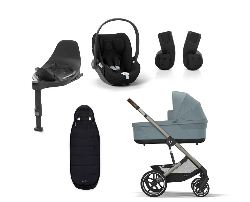 CYBEX Balios S LUX Kinderwagen + Cloud T i-Size Bundle Stormy Blue